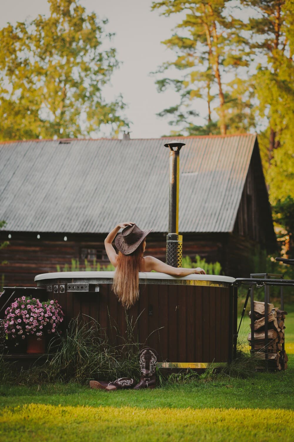 Silts kubls pie mājiņas terases